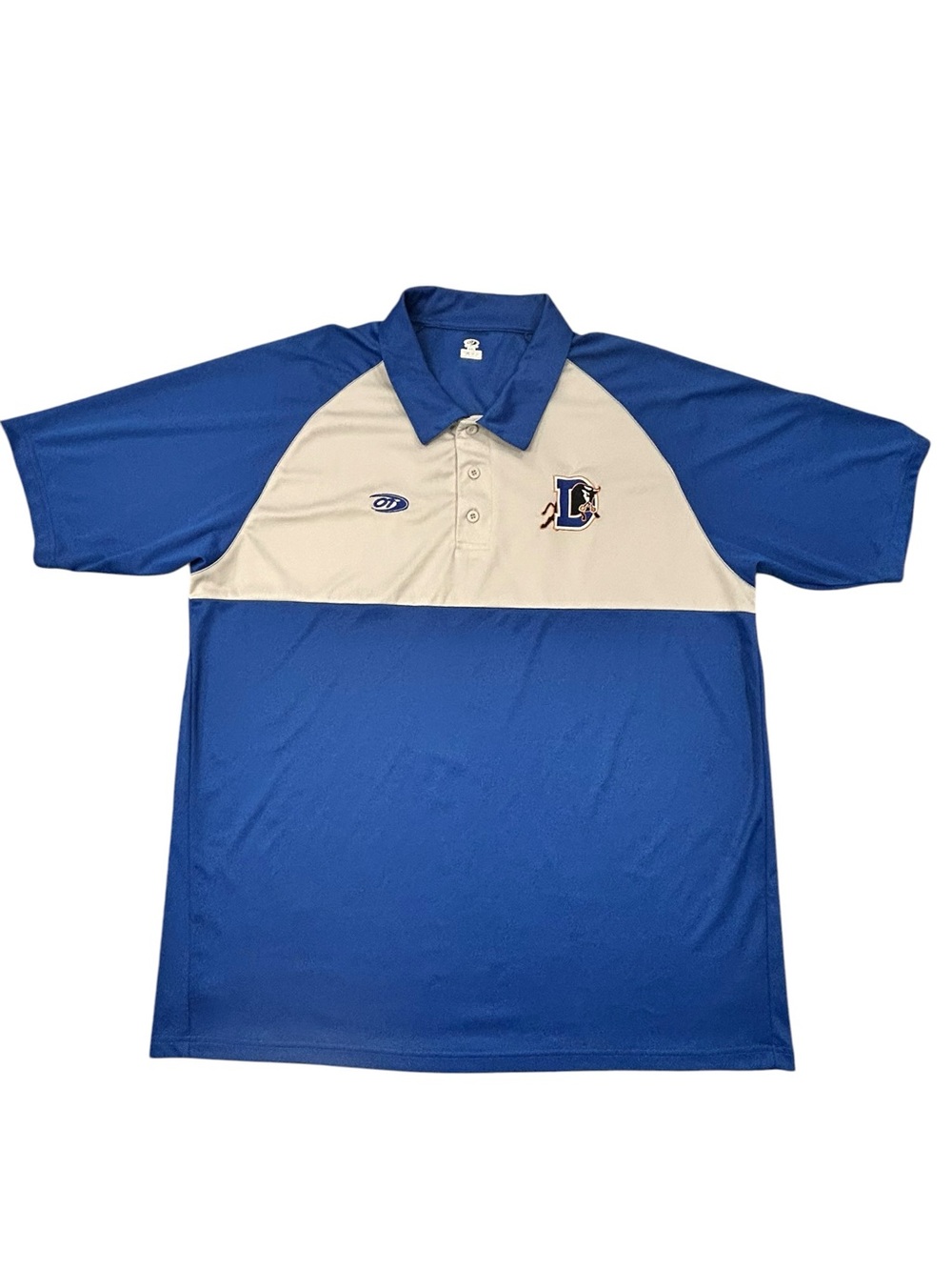 Durham Bulls OT Sports Blue White Performance Baseball Polo Shirt XXL Men’s
